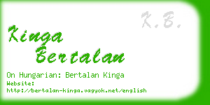 kinga bertalan business card